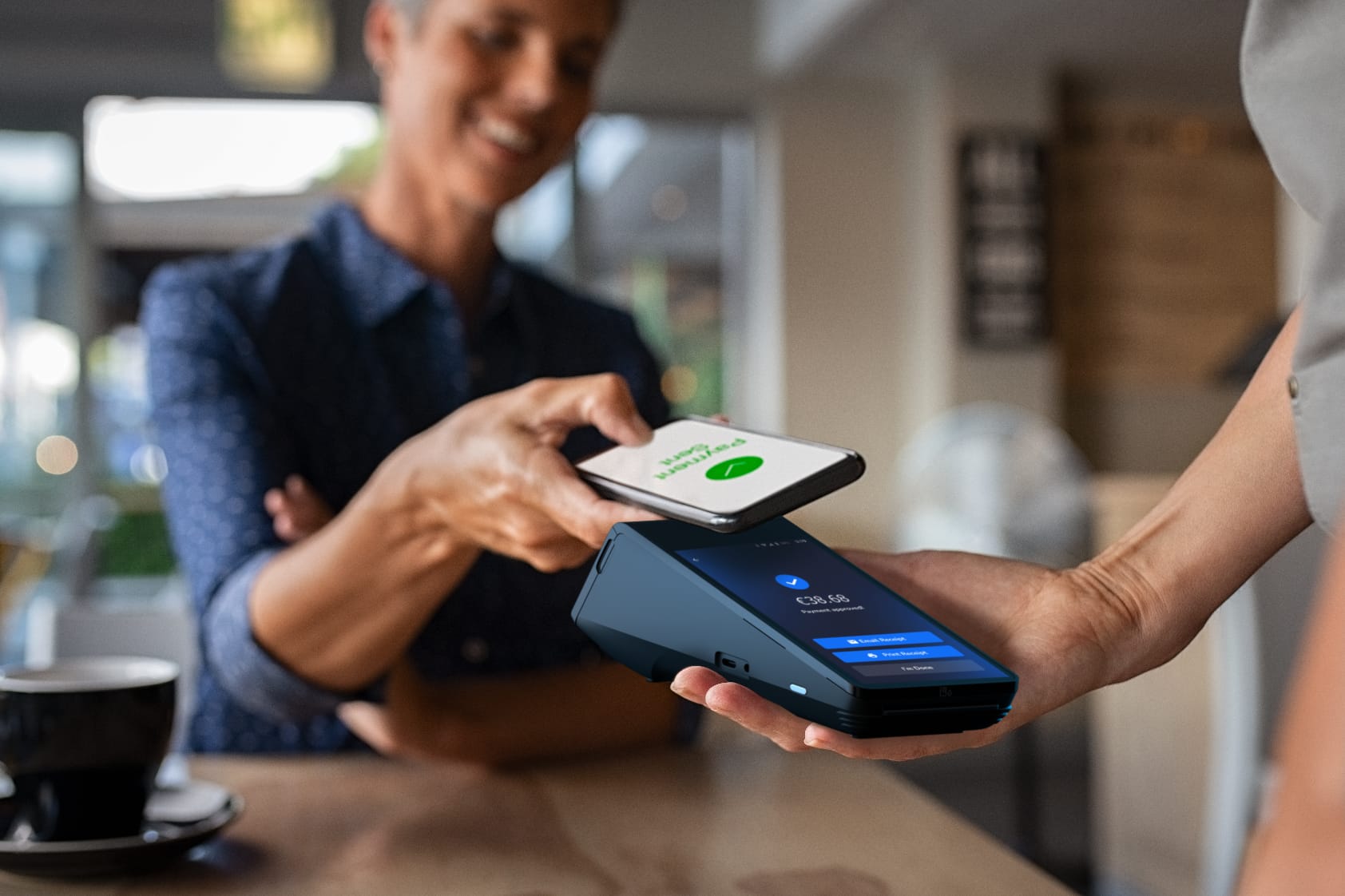 Business using card terminal
