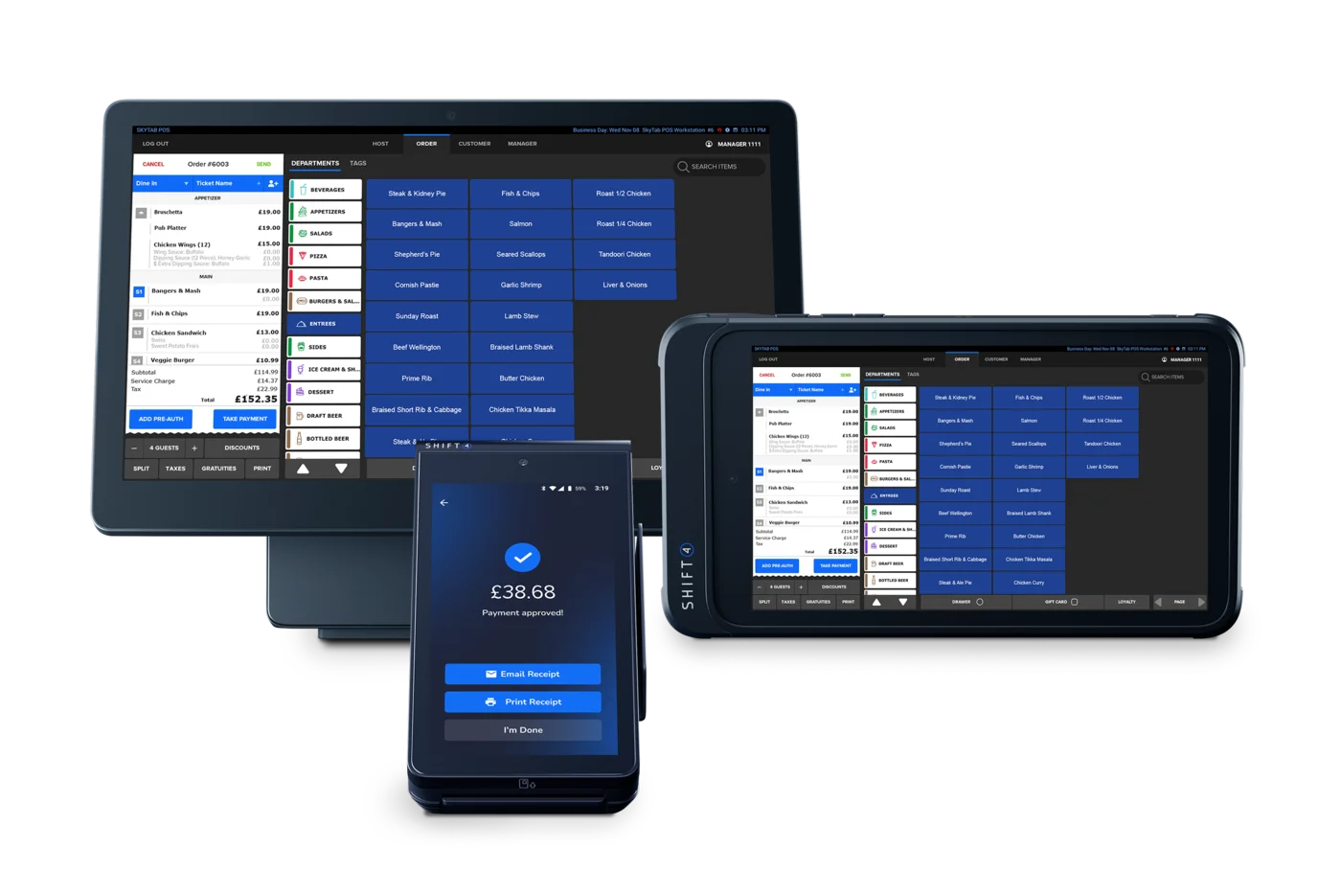 SkyTab EPOS system with contactless payment